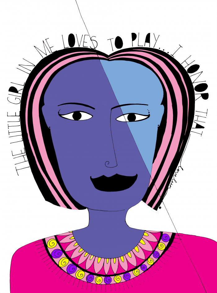 Pink Honor Inner Child Art Print