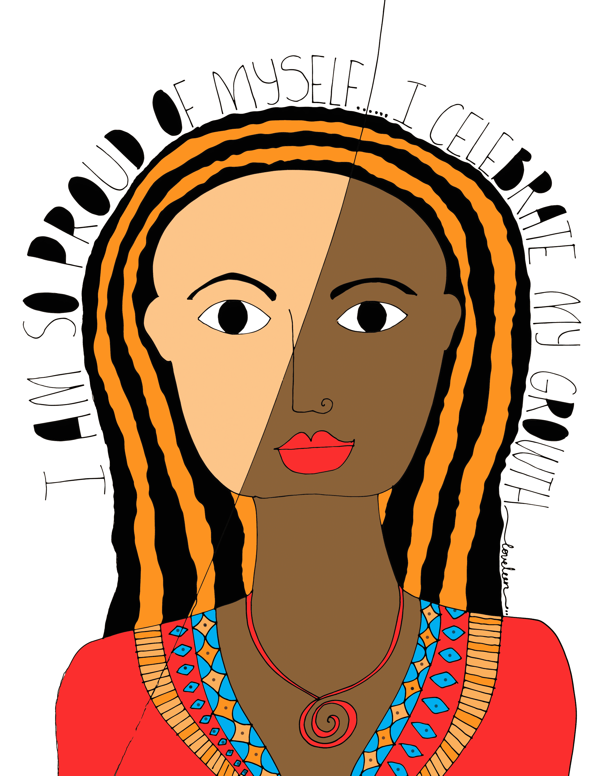 Orange proud of myself art print