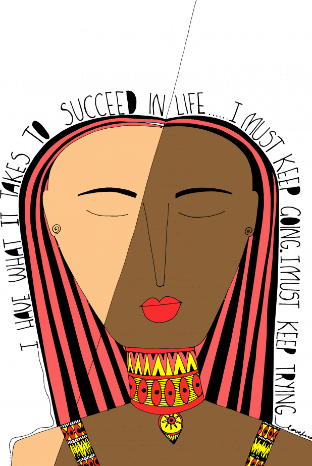 I know what it takes to succeed orange art print