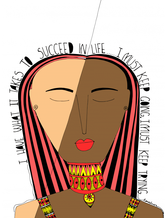 I know what it takes to succeed orange art print