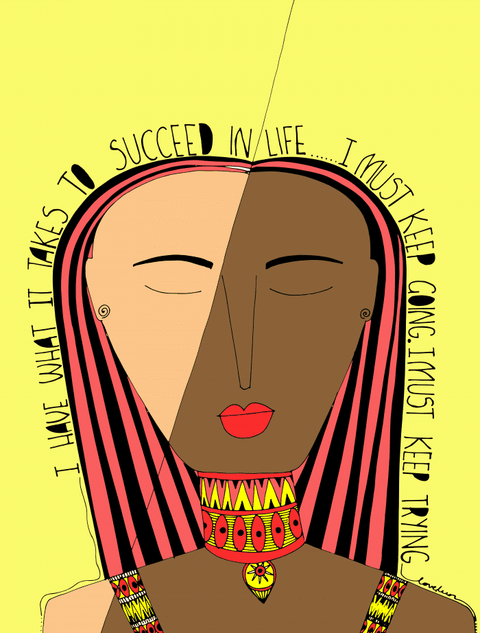 I know what it take art print with yellow background