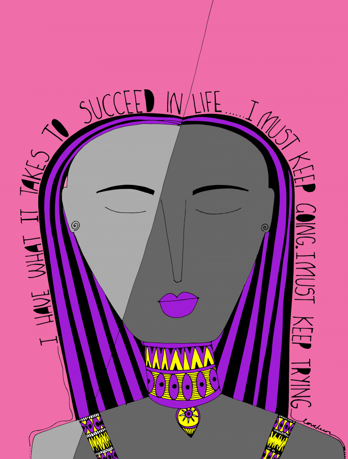 I know what it takes to succeed art print with pink background