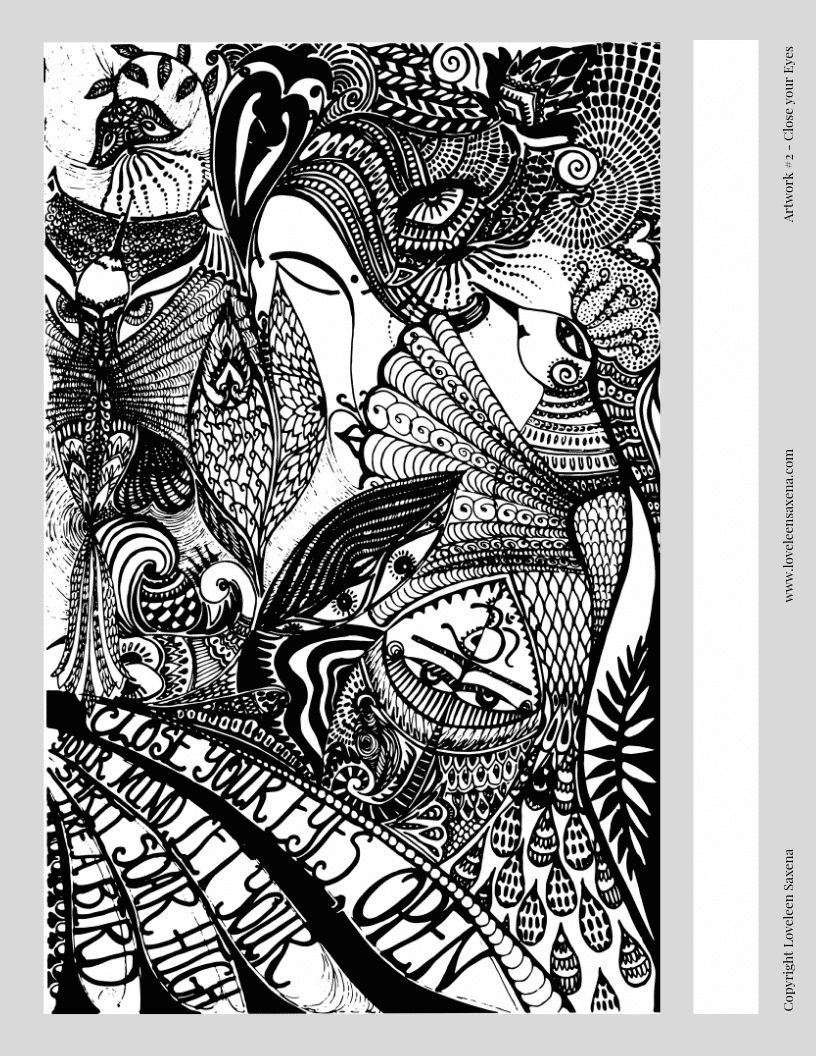 close your eyes art work