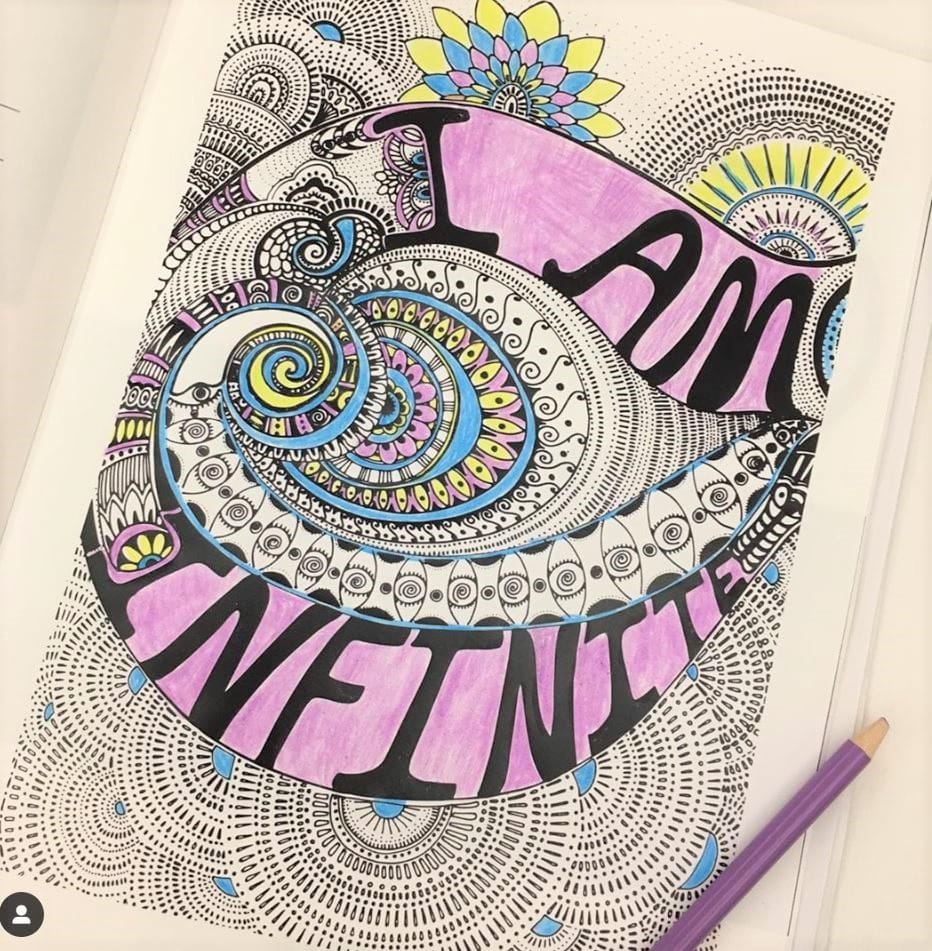 I am infinite colored art design