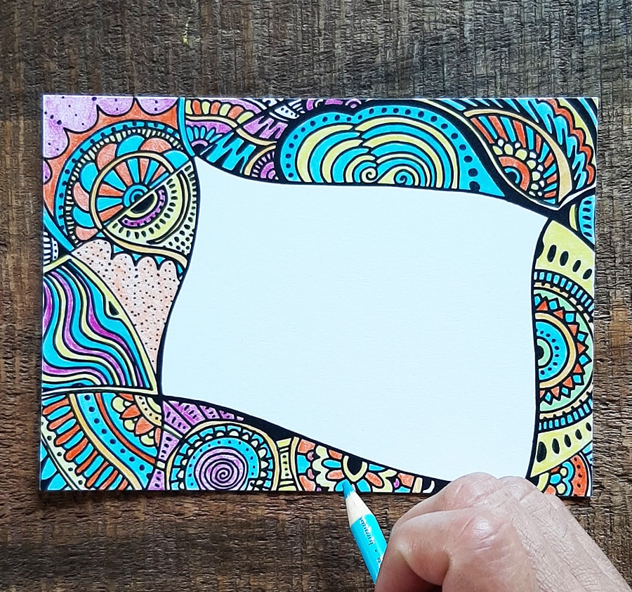 Blank doodle art card