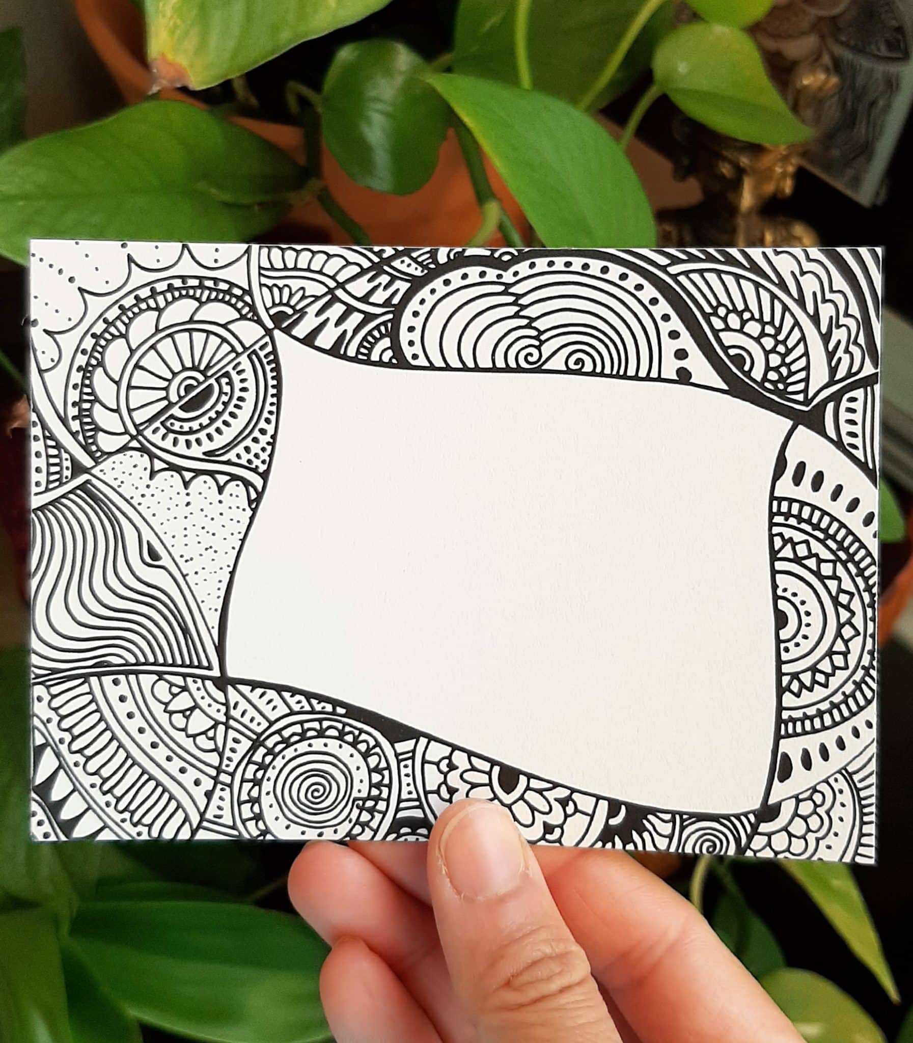 Small doodle art card
