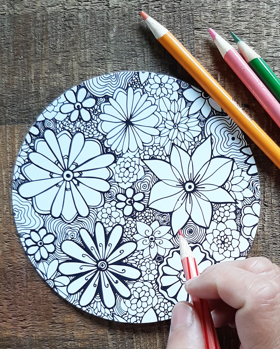 Spread Joy:  Circle doodle art card