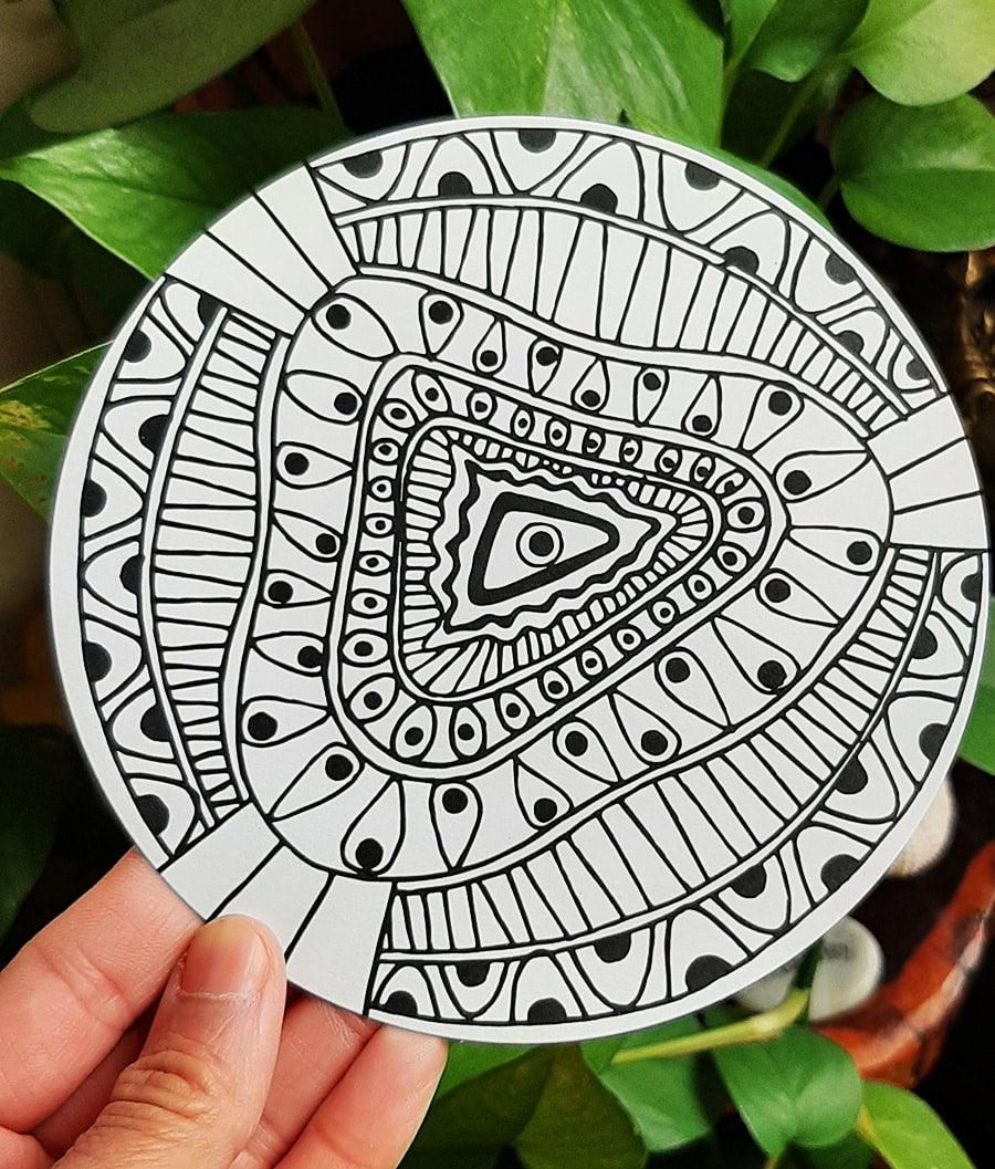 Circle doodle art card