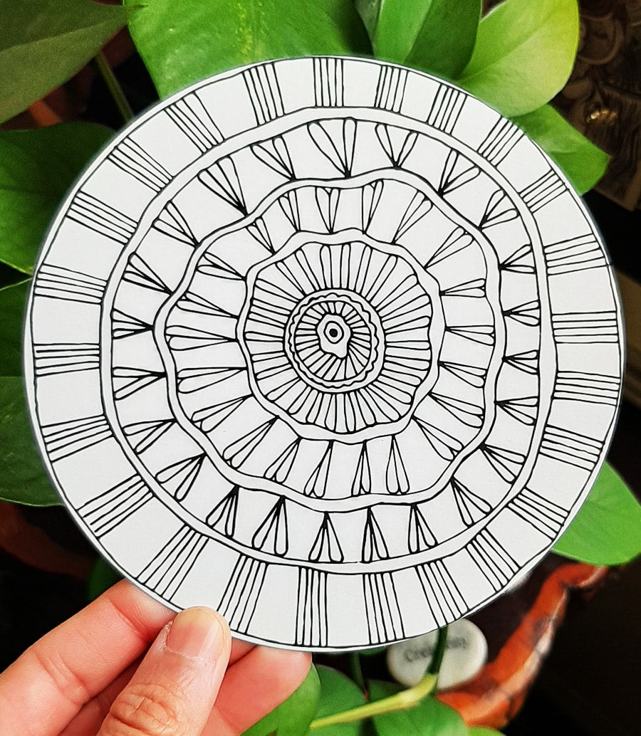 Lines doodle art card