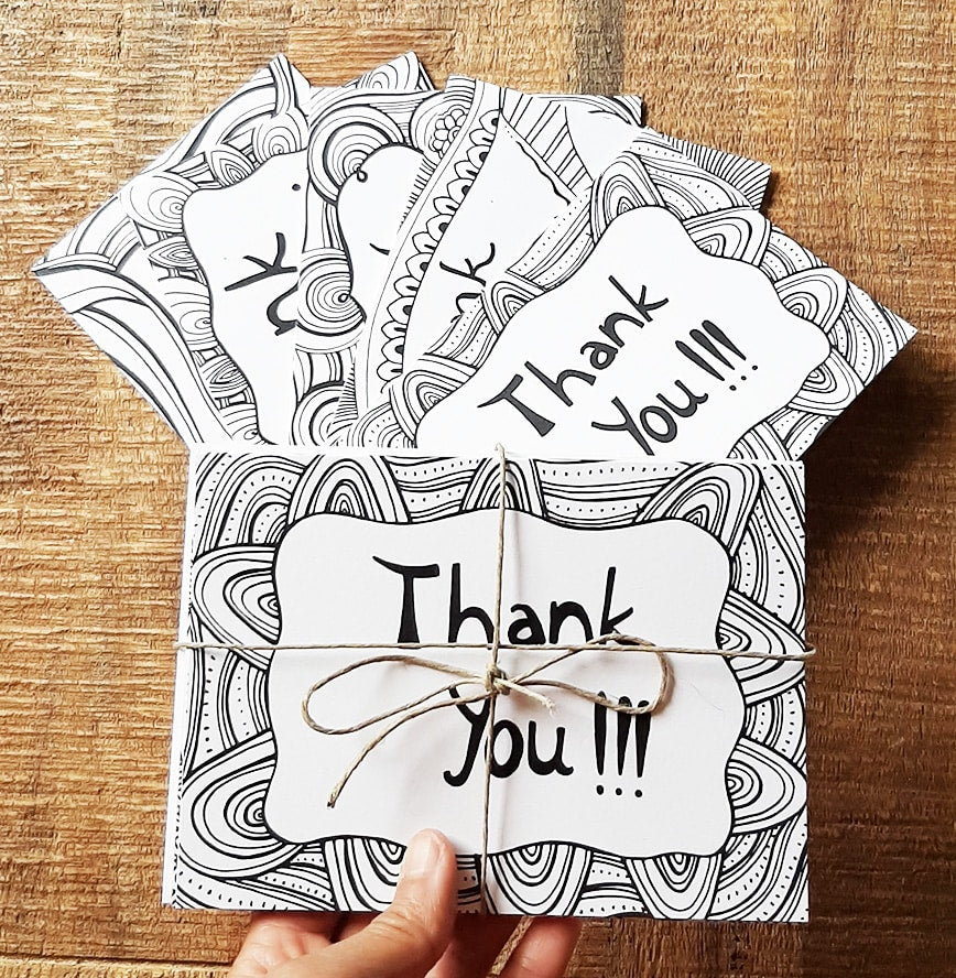 Set of thank you cards