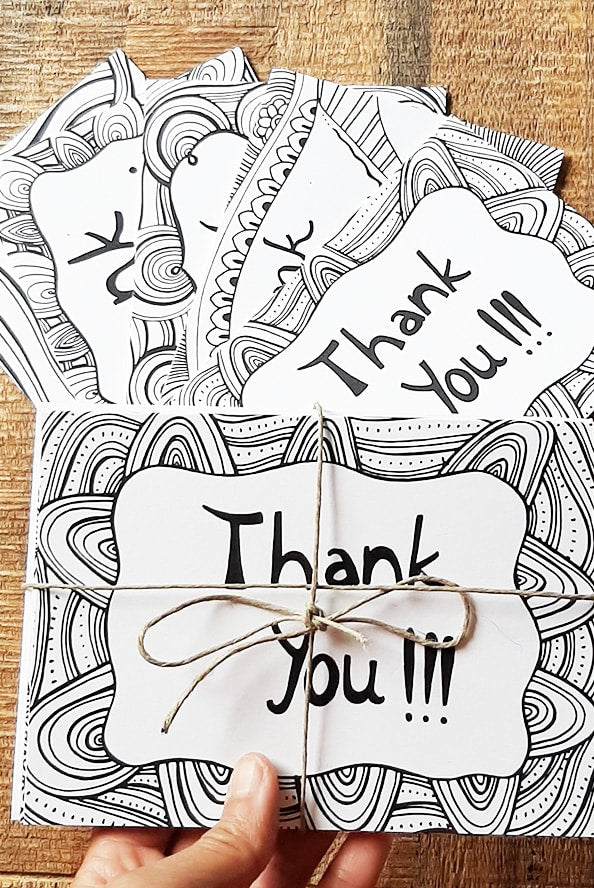 Set of thank you cards