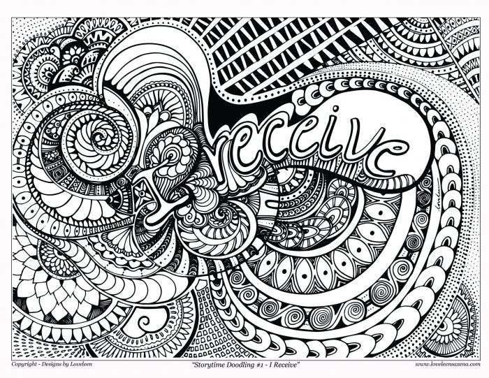 I receive coloring page - Storytime doodling