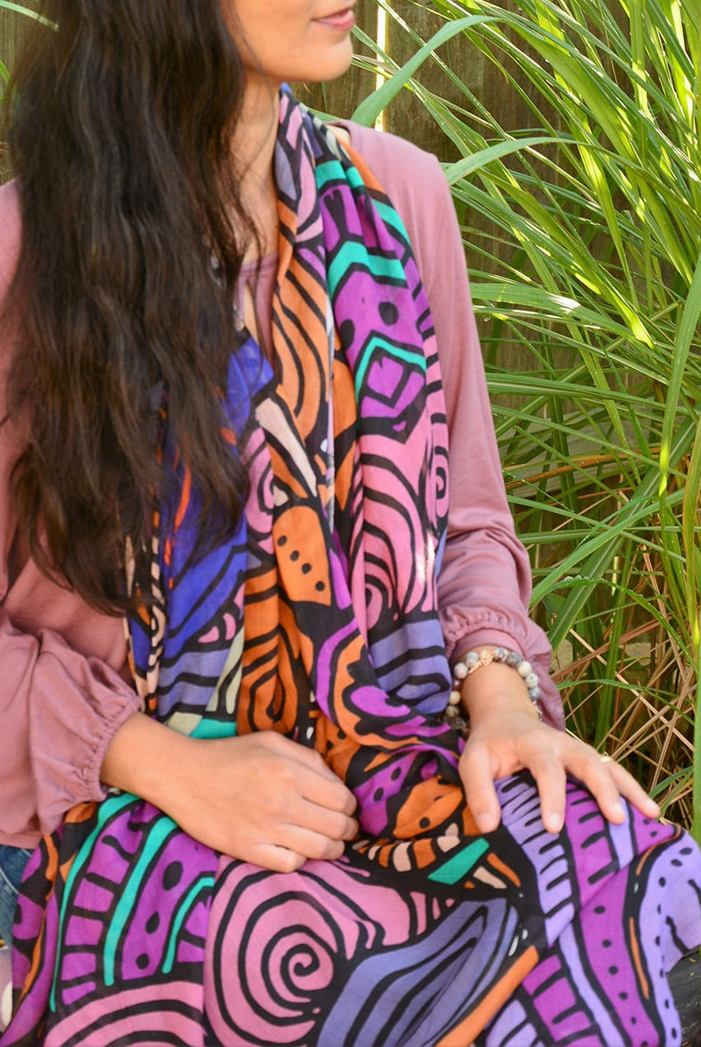 the hidden spark in me - pink modal scarf