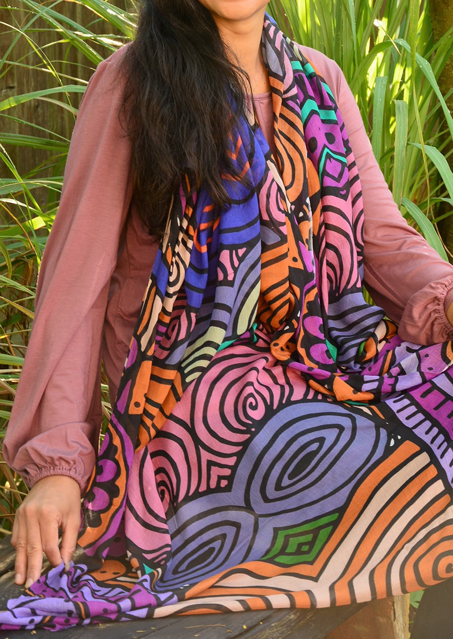 the hidden spark in me - pink modal scarf