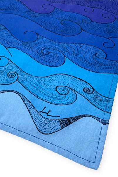 Ocean fills with peace tea towel - picnic idea
