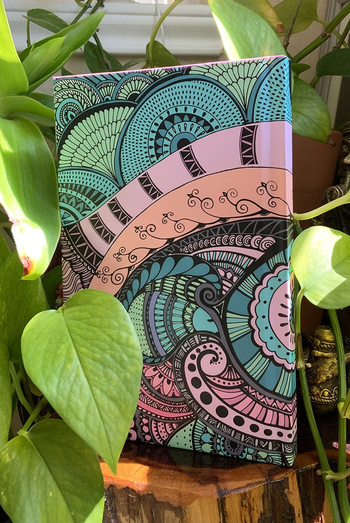 colorful soar high journal with plants