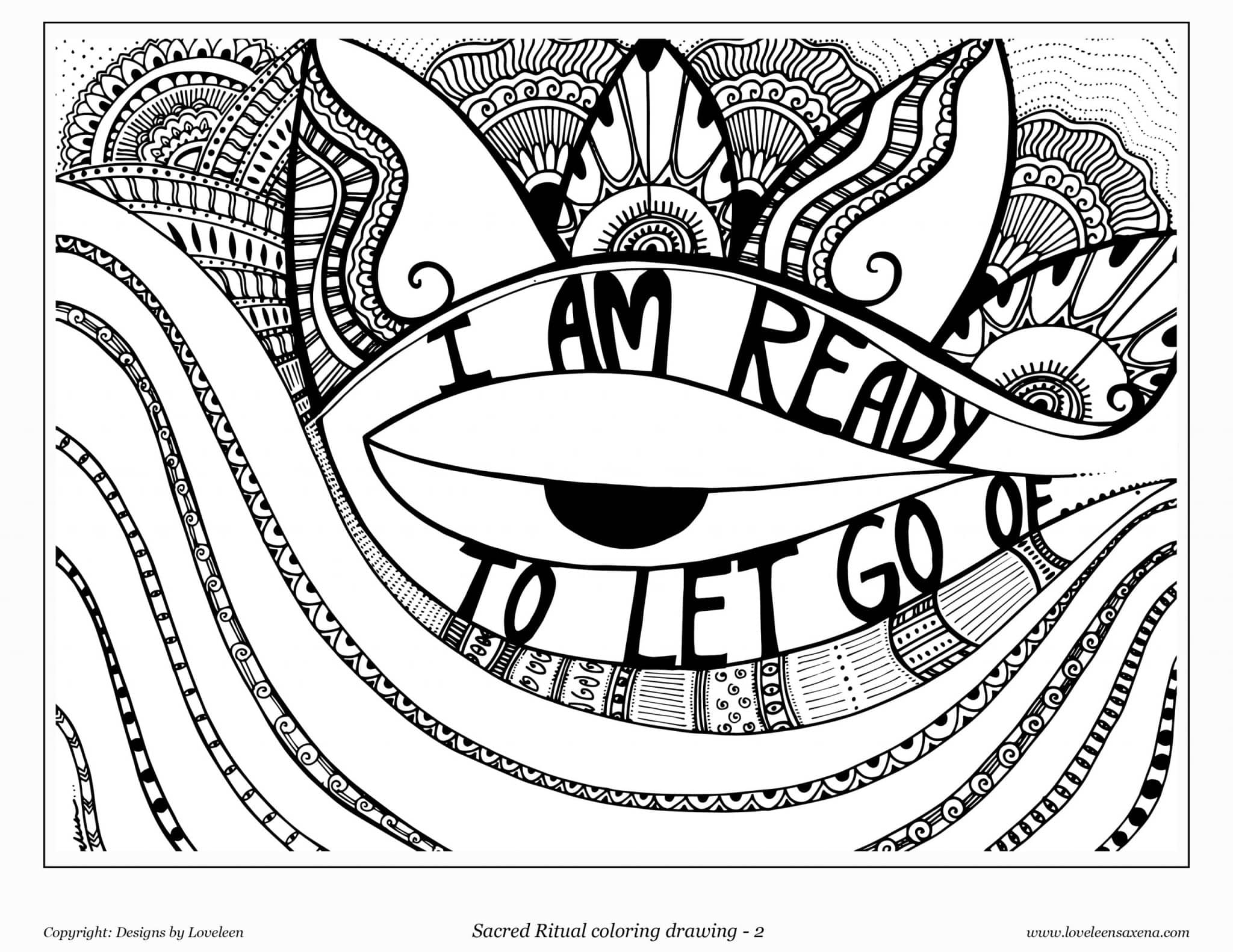 I'm ready to let go of - coloring page