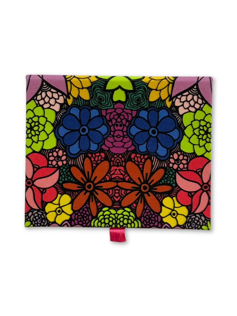 note-card-box-bloom-blue-green-yellow-flowers