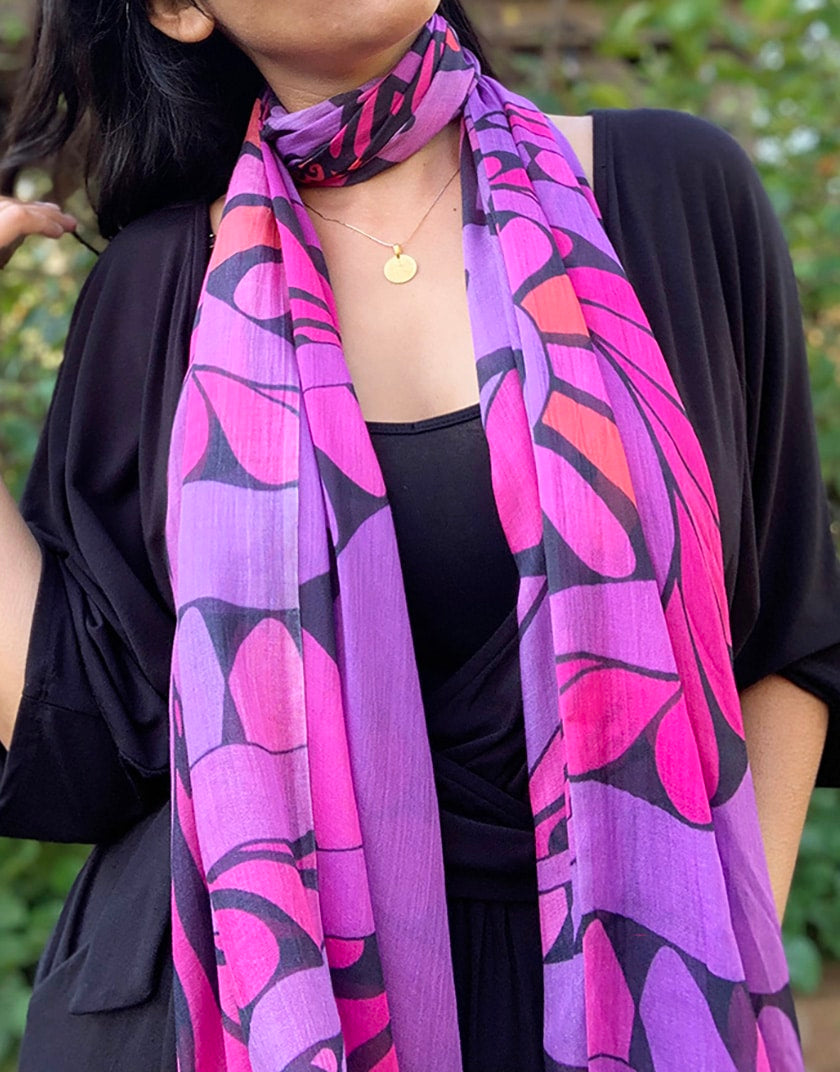 SCARF-I am Abundant-purple-pink