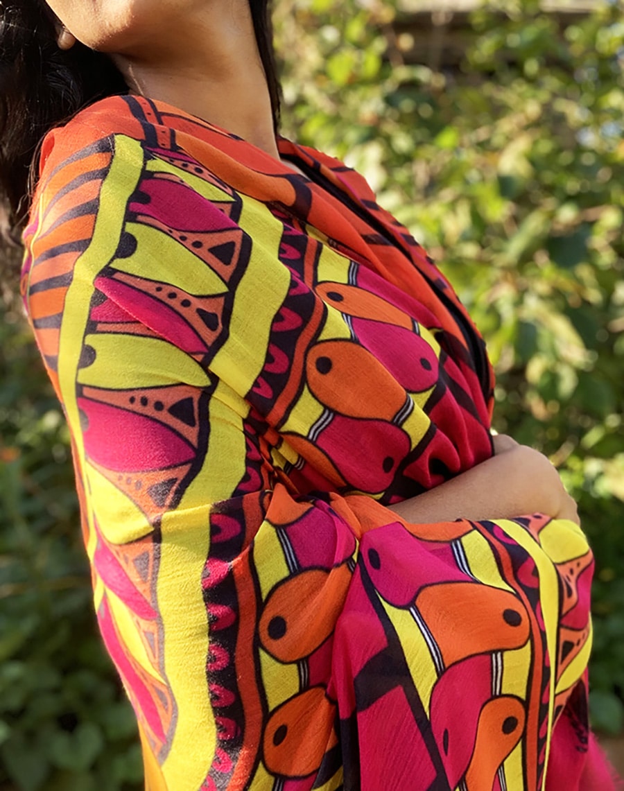 SCARF-I am Creative-pink-orange-yellow