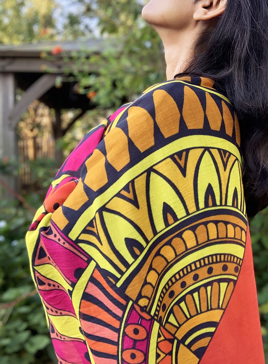 SCARF-I am Creative-pink-orange-yellow