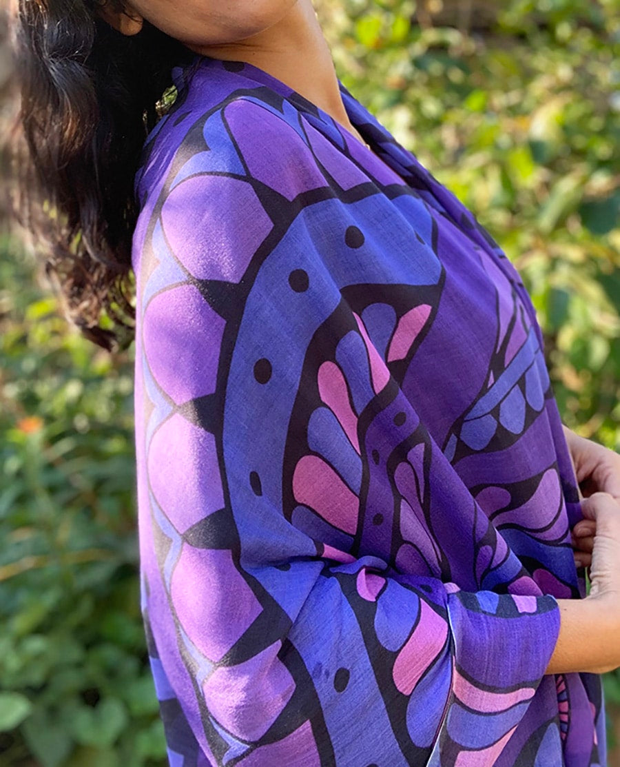 SCARF-I am Abundant-indigo-purple-blue