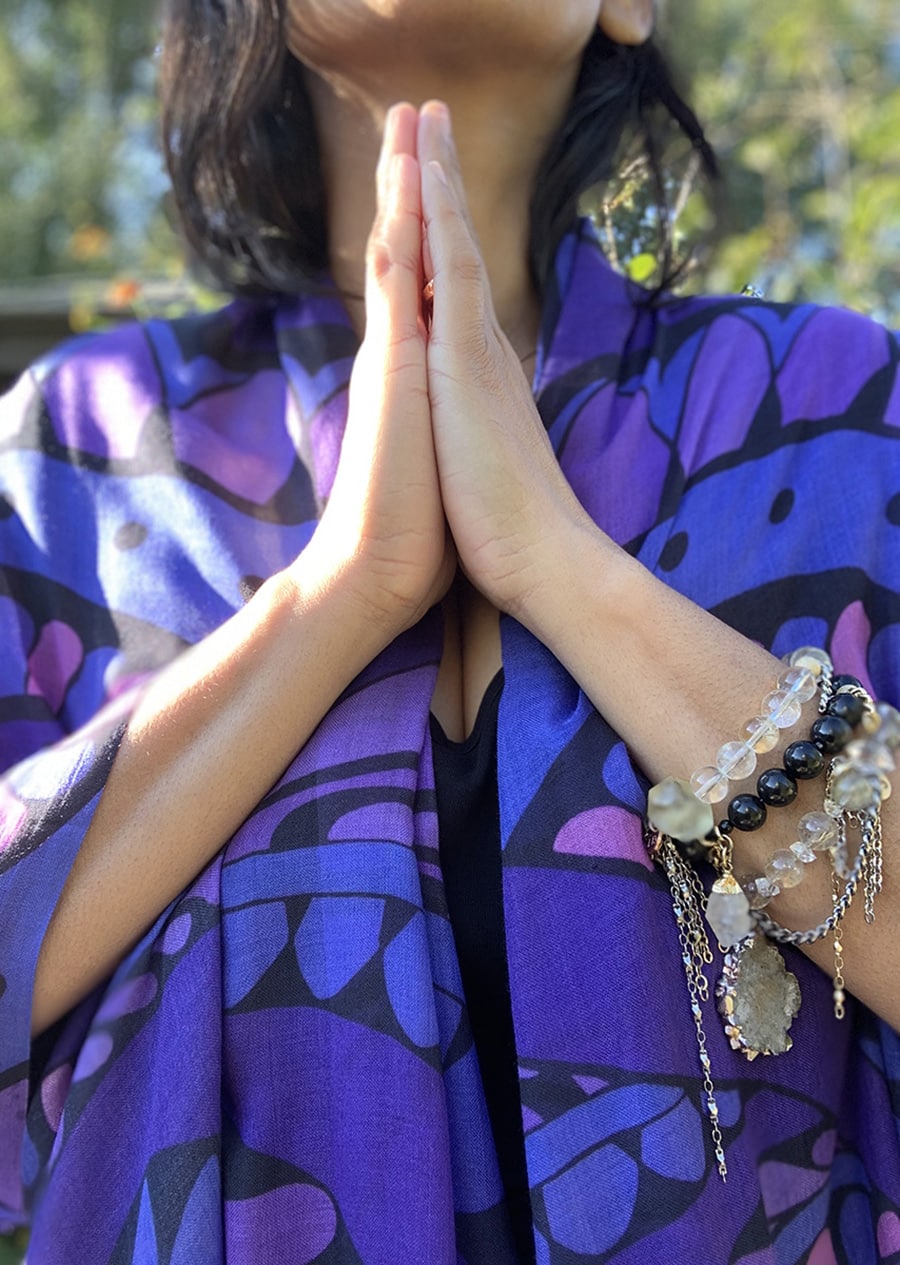 SCARF-I am Abundant-indigo-purple-blue