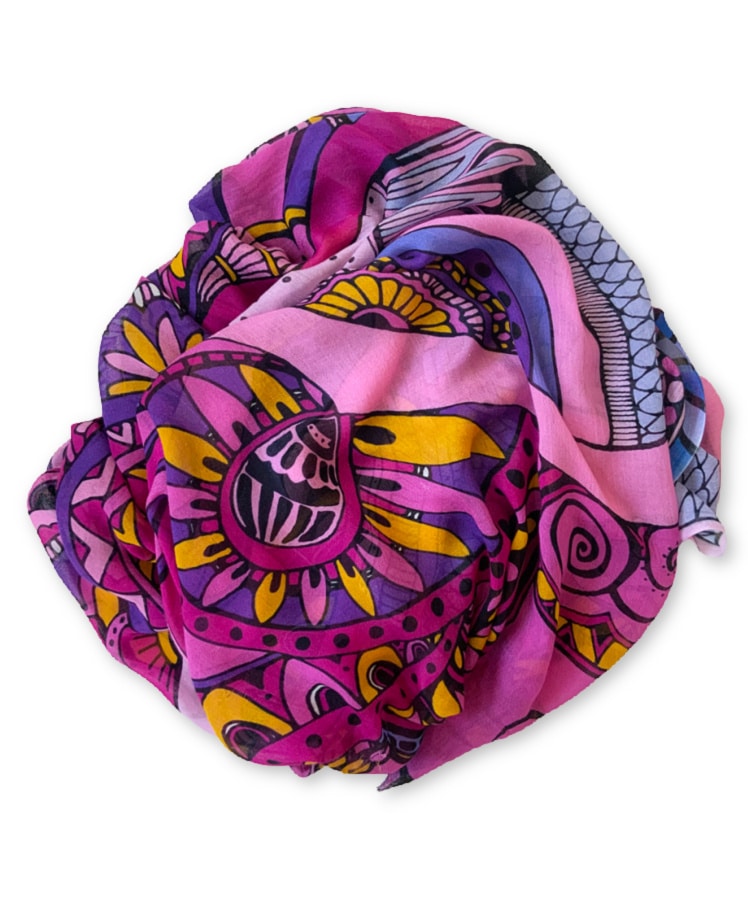 SCARF-ABUNDANCE-fish-pattern-pink-purple-yellow