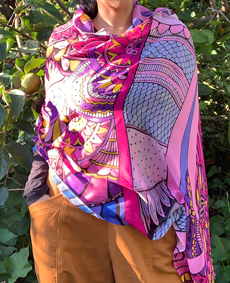 Embrace Your Inner Abundance With This Pink & Purple Scarf