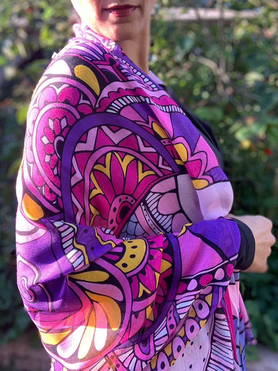 SCARF-ABUNDANCE-fish-pattern-pink-purple-yellow