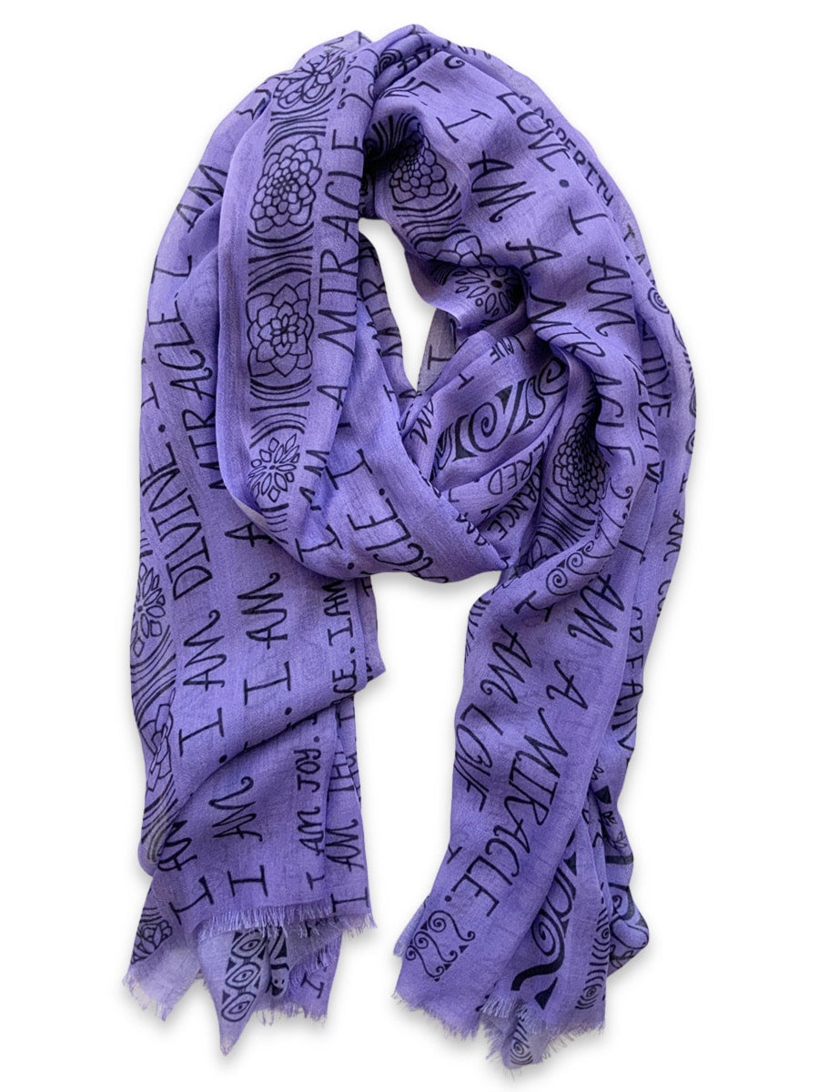 SCARF-I AM-mantra-slate-blue-23