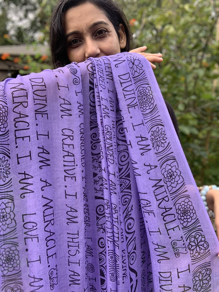 SCARF-I AM-mantra-blue-5