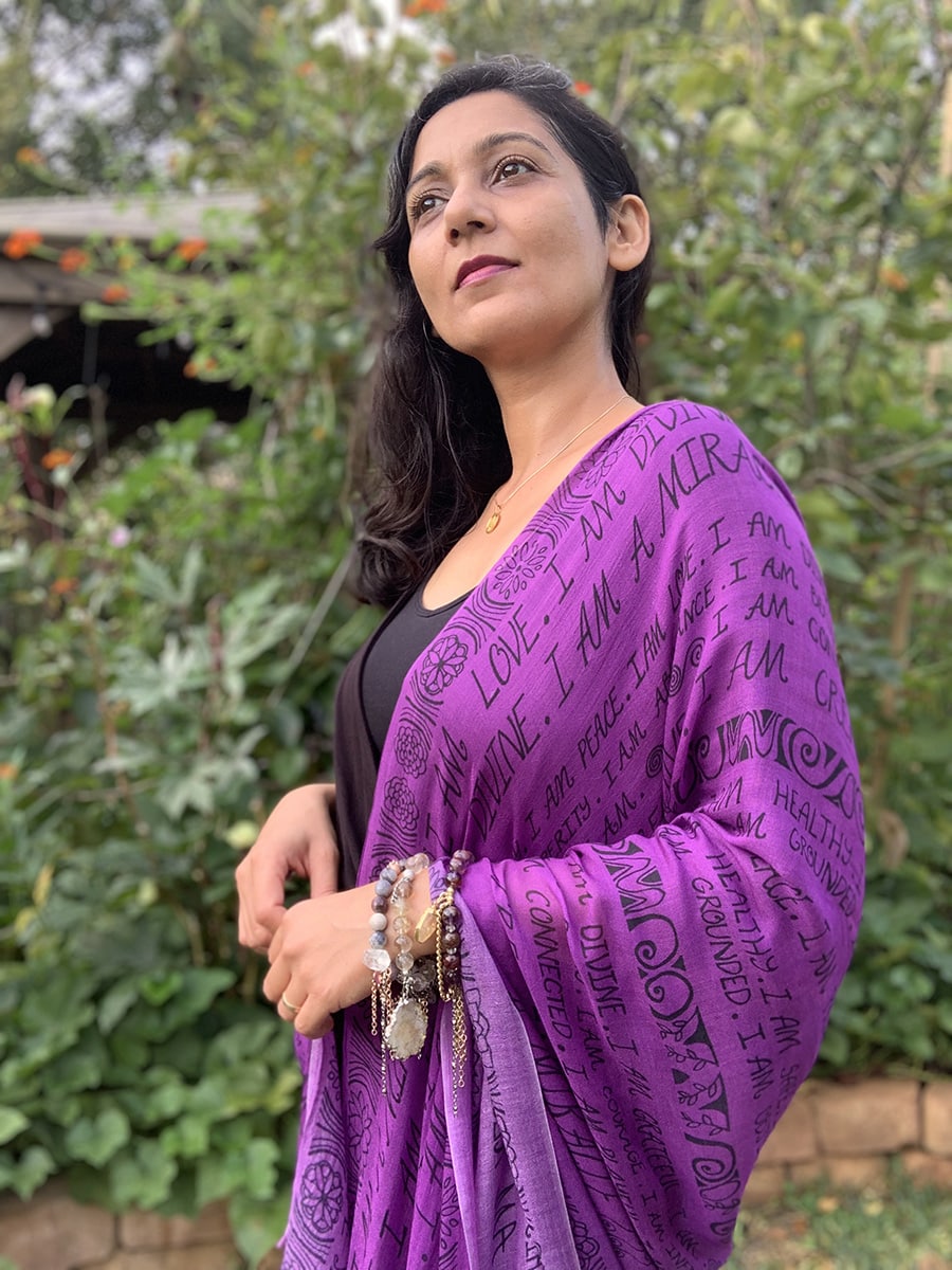 SCARF-I AM-mantra-purple-13