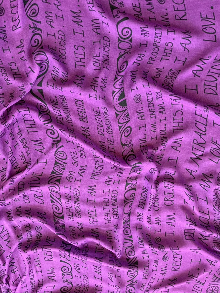 SCARF-I AM-mantra-purple-19