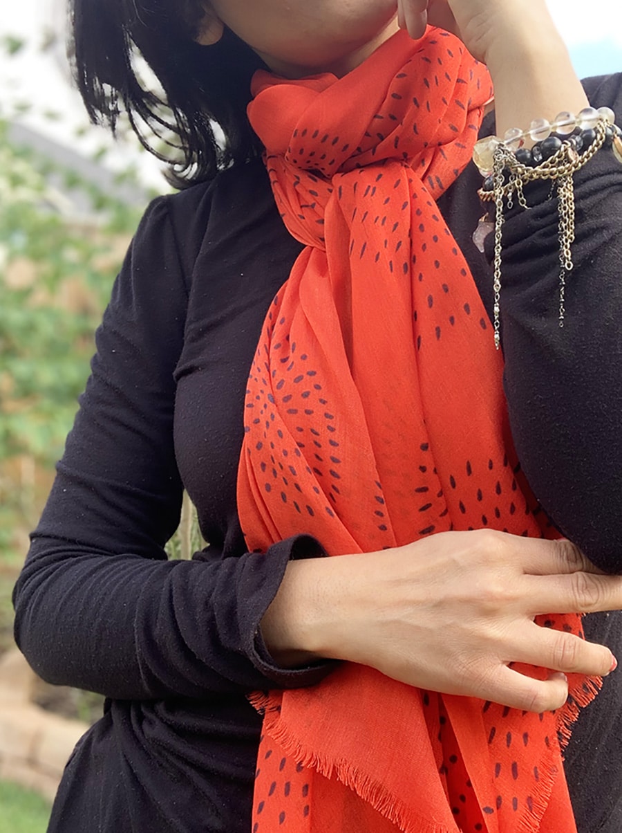 Scarves-cosmic-orange-stars