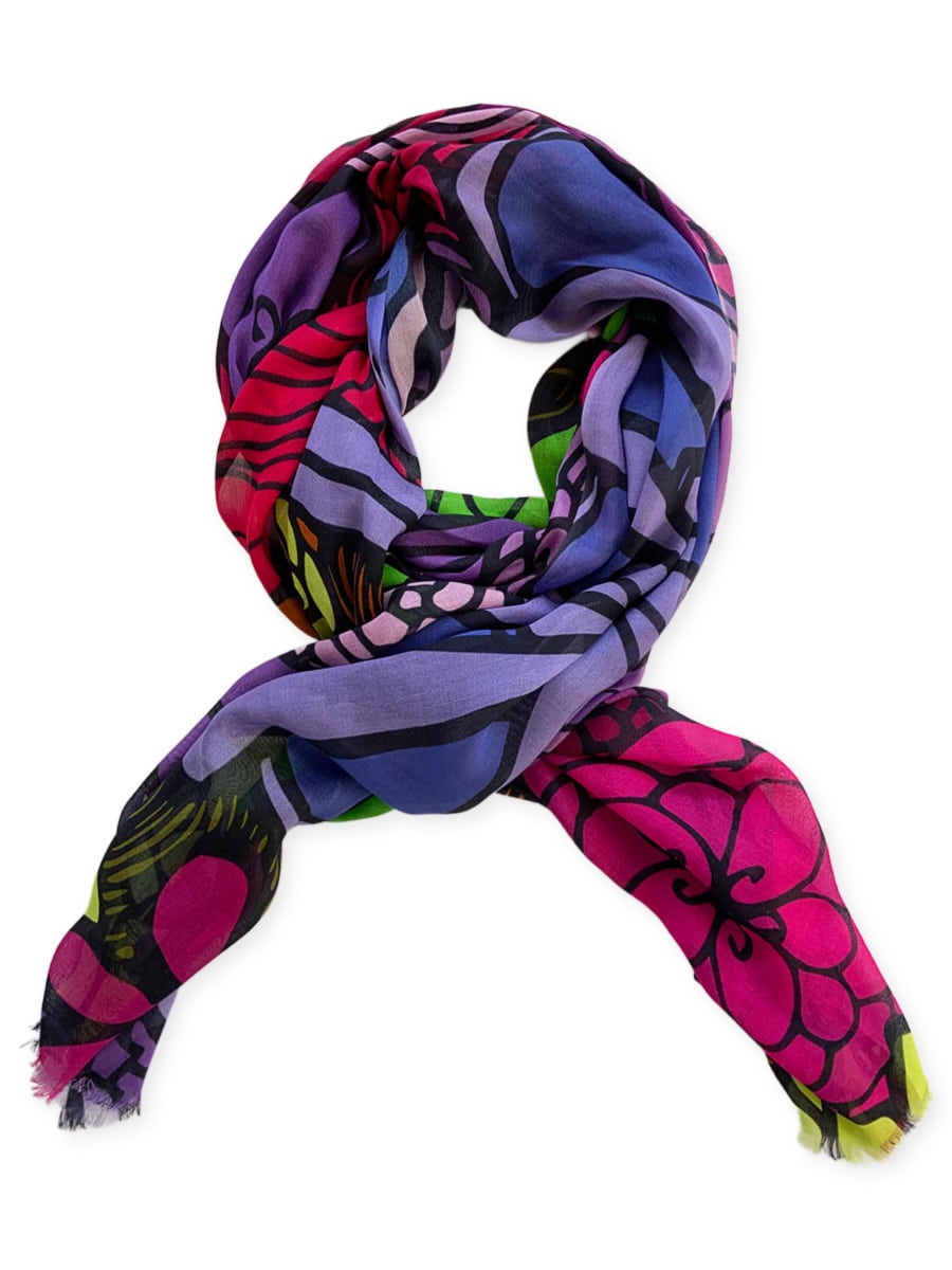 Scarves-bloom-flowers-purple-pink-blue