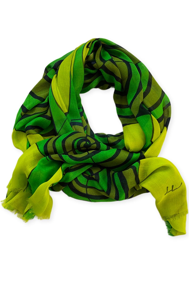 Scarves-spiral-green-yellow