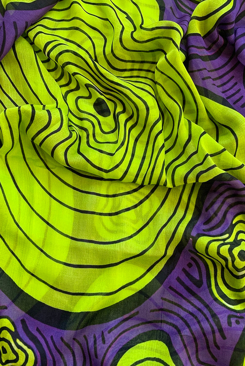 Scarves-squiggly-lines-purple-neon-green