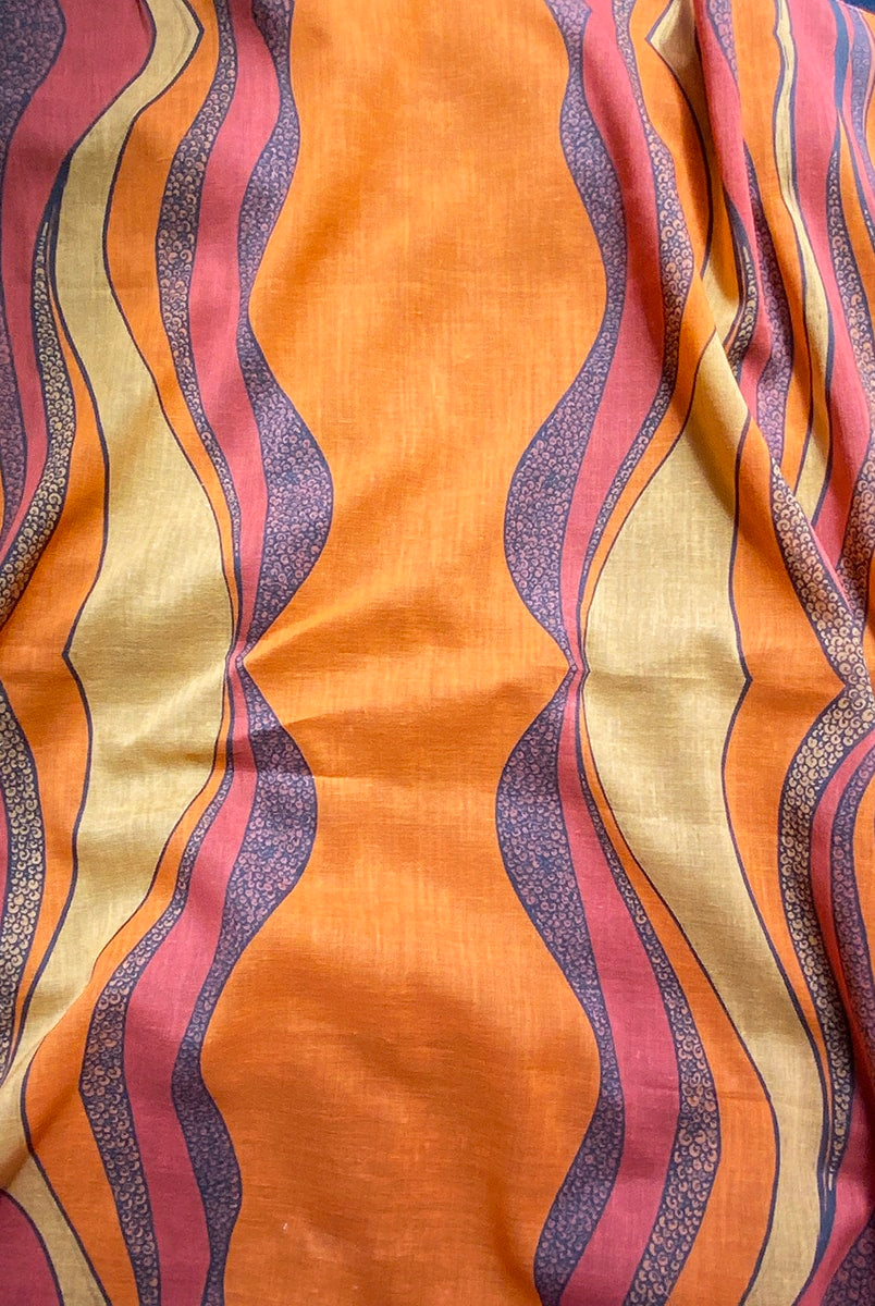 square sunset orange bandana