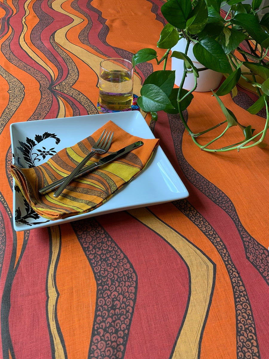 Sunset-table-cloth-orange