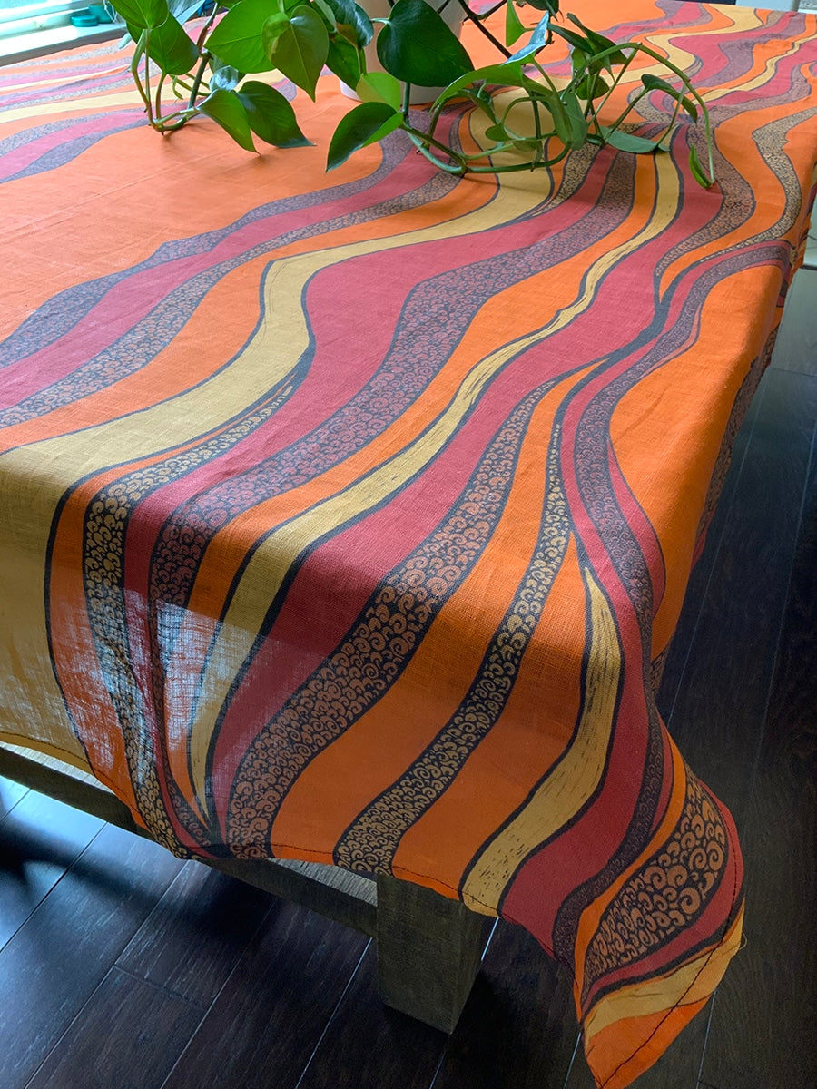 Sunset-table-cloth-orange