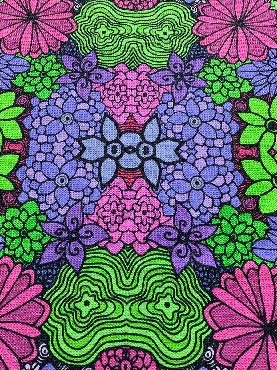 tea-towels-Bloom-boldly-blue-green-pink-waffle