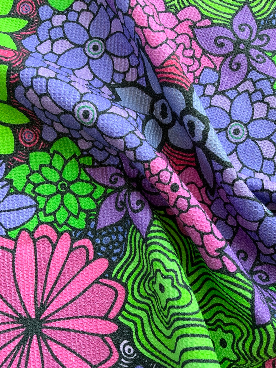 tea-towels-Bloom-boldly-blue-green-pink-waffle