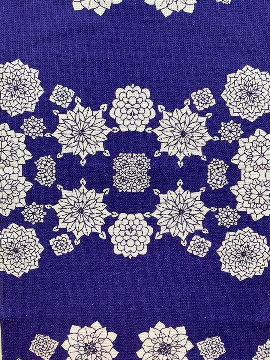 Tea-towel-flower-blue-waffle
