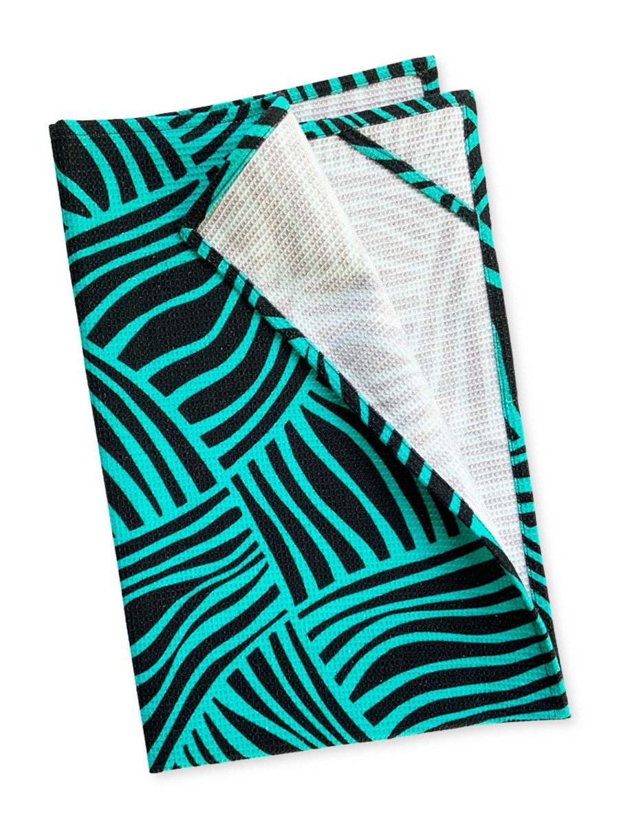 Tea-towel-waffle-lines-blue-black-pattern